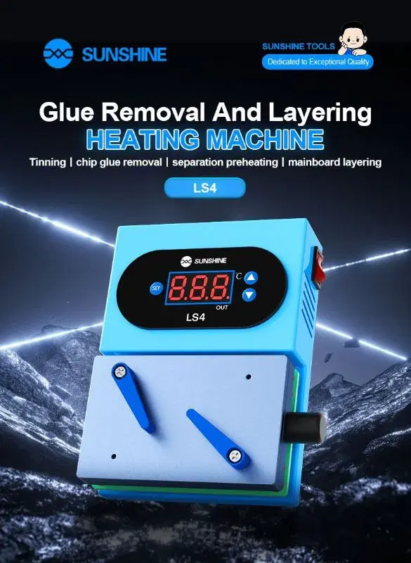 SUNSHINE LS4 MultiFunction Heating Platform for Glue Removal and Layering EU Plug.