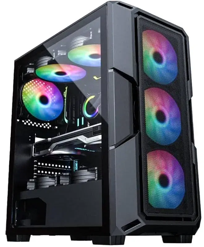 Consistent CIG 2010 Lunar Gaming Cabinet | Support: Micro ATX/ATX/ITX | 6 FRGB Cooling Fan | Total Fan Option 8