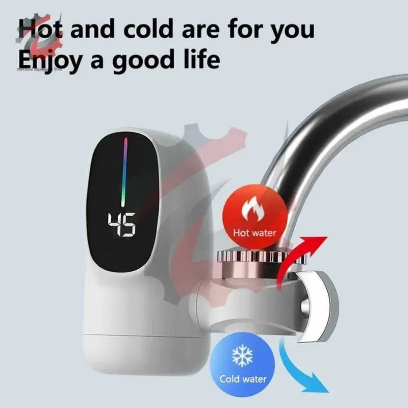 Relax Fast Heat Electric Water Heater Instant Faucet Tap Hot/Cold with LED Digital Temperature Display For Instant Hot Water Low Pressure Friendly.