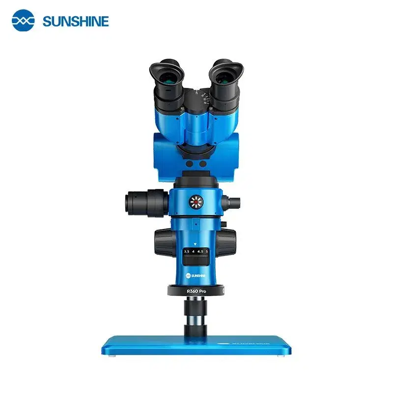 Sunshine R360 Pro Trinocular Microscope Foldable Rotating Design/7-45X Magnification/ 180° Eyepiece Adjustment Microscope.