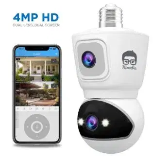 Himoobie CP8 Bulb Camera Dual Lens 2+2 MP CCTV Camera|| 1 year warranty.