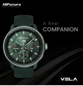 HiFuture Vela Smartwatch | Built-in Compass And GPS | 1.43 Inch Super AMOLED Display With Next Gen CPU | 5 ATM Waterproof | 2GB Memory For Music Storage | Supports Personalized Video Dials | Aluminum Body.