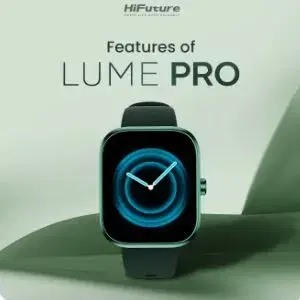 HiFuture Lume Pro Smartwatch | 1.85 Inch AMOLED Display | Wireless Calling | Dual Core CPU | 1 ATM Water Resistant | 7 Days Battery Backup | Light Weight Aluminum Body | 3D Interface | 24/7 Health Monitoring .