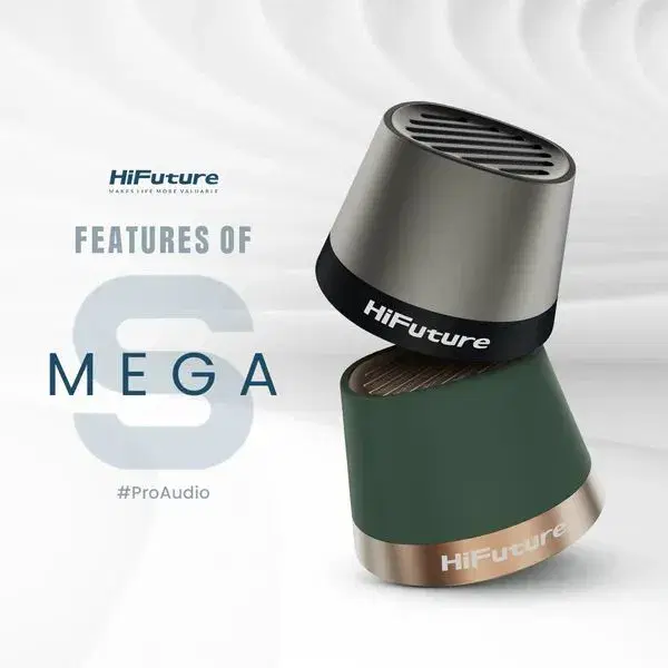 HiFuture Mega S Speaker | 5W Output | Built-in Phone Holder | Wireless 5.4 | Wireless Charging 7W to 15W | Supports Magsafe | Up To 10 Hours Battery Life.