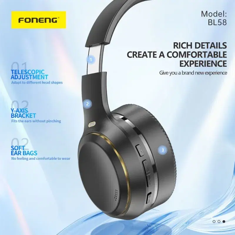 Foneng BL58 Foldable Bluetooth Headset.