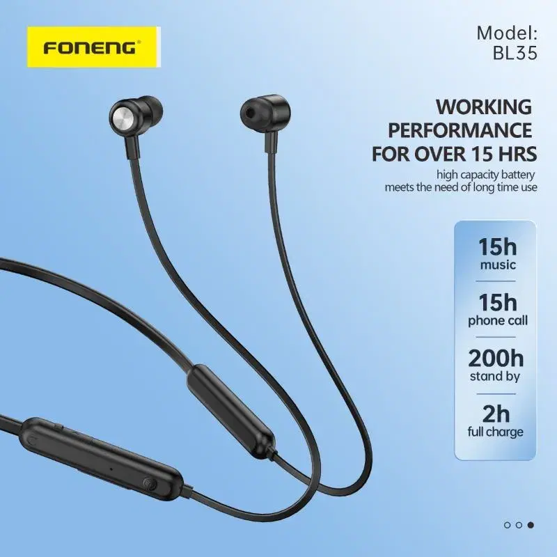 Foneng BL35 Sports Neckband Bluetooth Earphone.