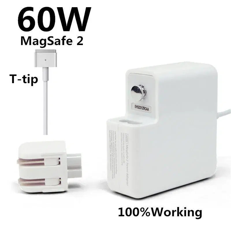 MacBook Charger Magsafe2 -60w T-Pin-6month warranty.