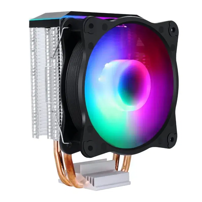 SAMA KA200D RGB CPU Air Cooler – 9cm Quiet Fan for AMD & Intel Processors- Black/White.