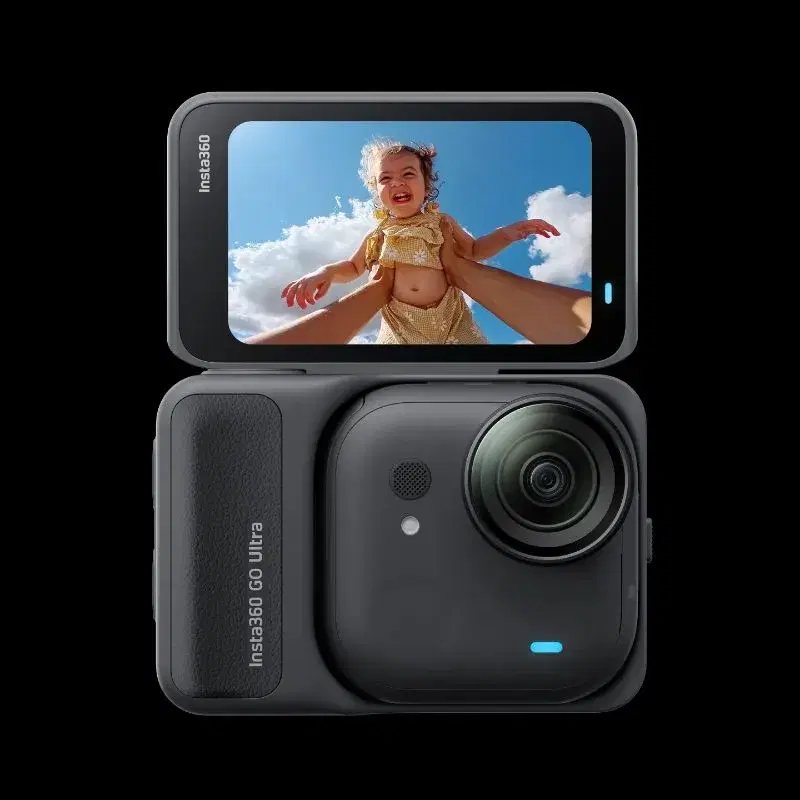 Insta360 GO Ultra Action Camera|| Standard Bundle 4K 120 fps | FlowState Stabilization | Flip Touchscreen | Compact & Magnetic.