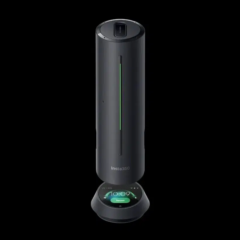 Insta360 Wave —-AI Speakerphone & Smart Audio Hub 8-Mic 3D Array Microphone | 48 kHz Audio | Adaptive Beamforming | Built-in Recorder & Storage | Multi-Platform Connectivity.