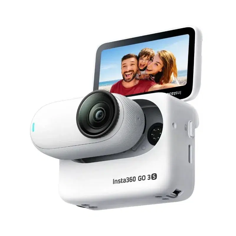Insta360 Go 3S Standard Edition 128 GB Action Camera -Arctic White || Tiny But Powerful Action Camera for POV Adventures.