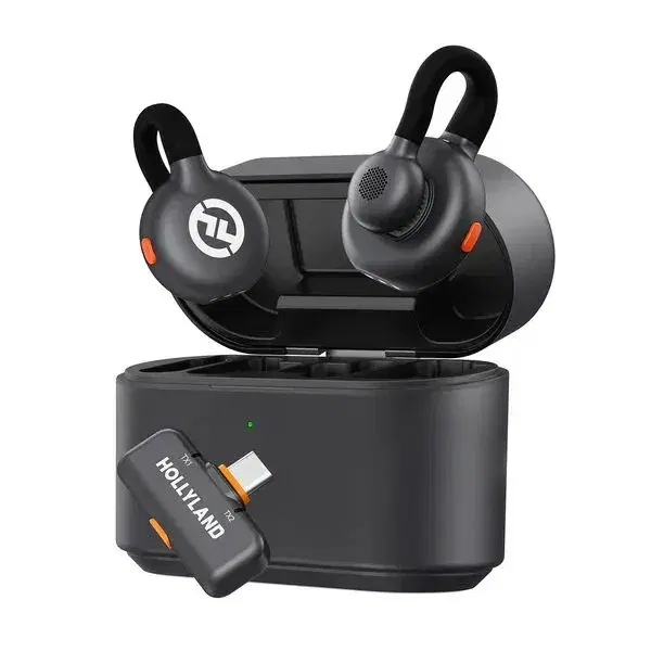Hollyland LARK M2S Combo – USB-C Version Professional 2-Person Wireless Microphone for Android, Cameras & Laptops.