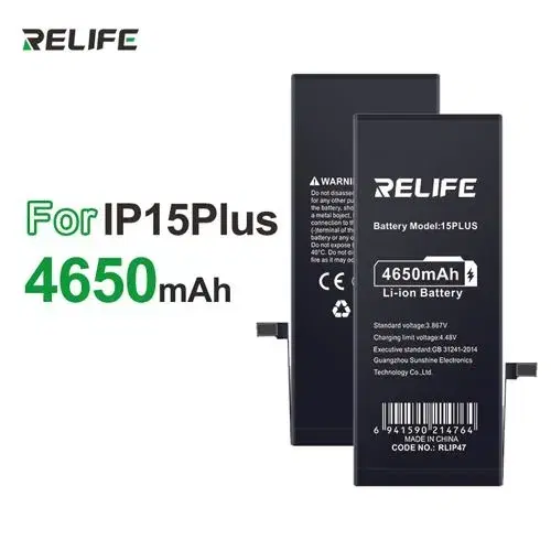 Relife High Power Iphone Li-ion Battery For 15 Plus || 4650 mAh .