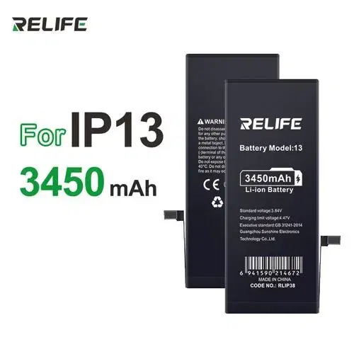 Relife High Power Iphone Li-ion Battery For 13 || 3450 mAh.