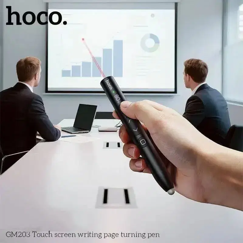 HOCO GM203 2-in-1 Functionality - Laser pointer + stylus pen || Touch Screen Writing Page Turning Pen.