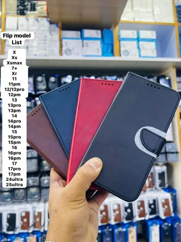 Leather Flip wallet Cases || Available Models in Picture.