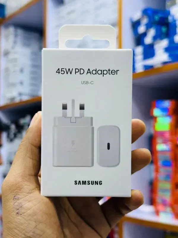 Samsung 45W PD USB-C Adapter || 3 Flat Pins.