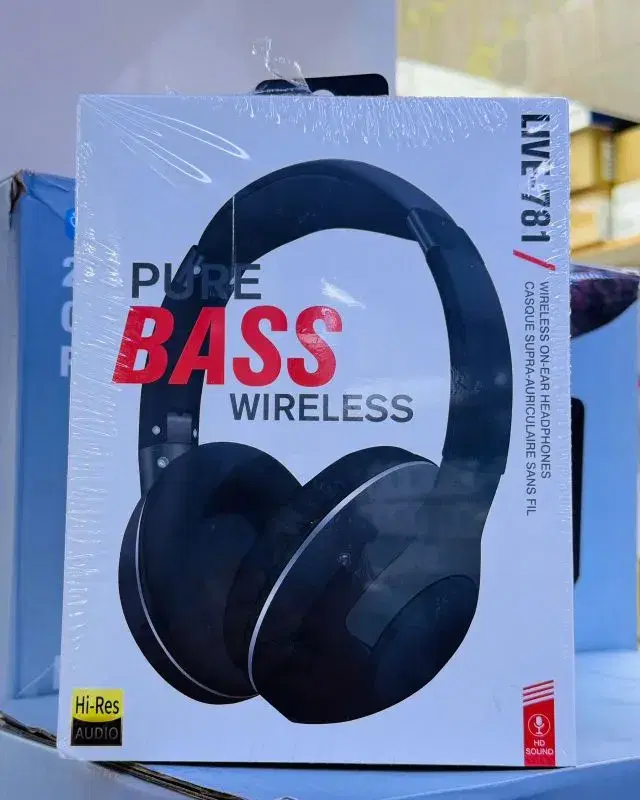Live-781 Pure Bass wireless on-ear headphones.