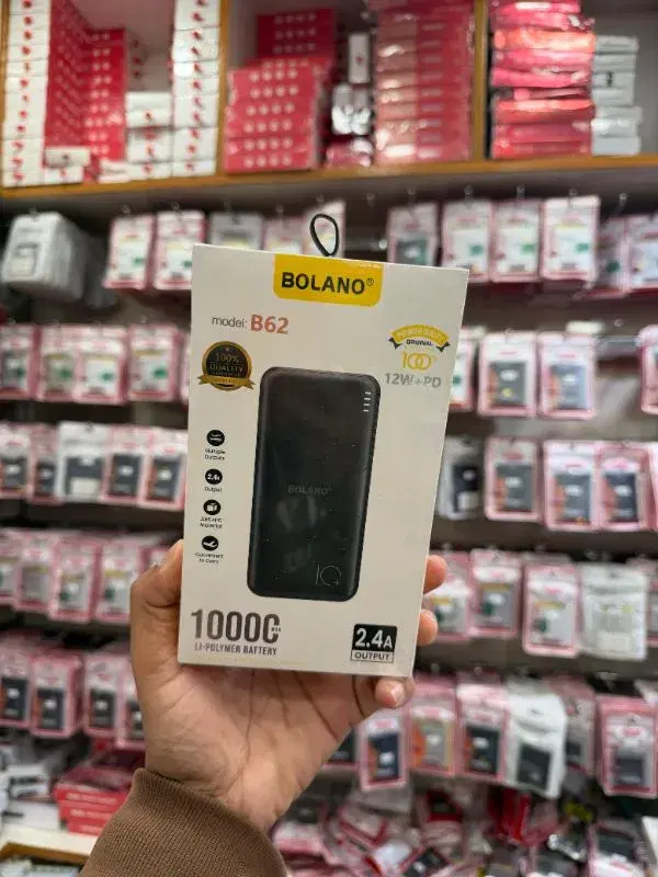 Bolano B62 10000mAh, 12W+ PD ,2.4A Output Fast Charging Power Banks.