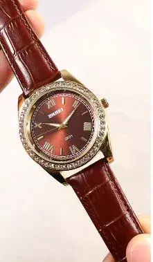 Skemei 01 Quartz Round Dial With Leather Strap Watches For Mens.