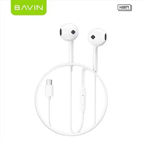 BAVIN HX871-Type-C HiFi Wired Earphones With Stereo Sound.