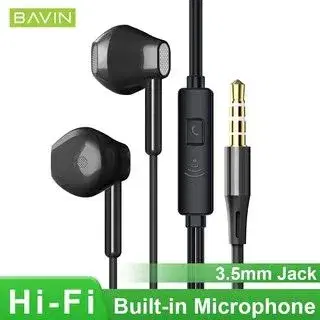 BAVIN H-3.5-HX855 3.5mm HiFi Bass Stereo Wired Earphones.