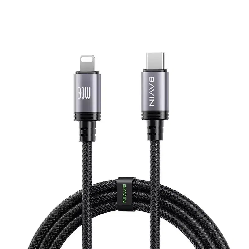 BAVIN U-CB364 ,30W Fast Charging Aluminum Alloy Type-C to Lightning Data Cable- 1000 MM.