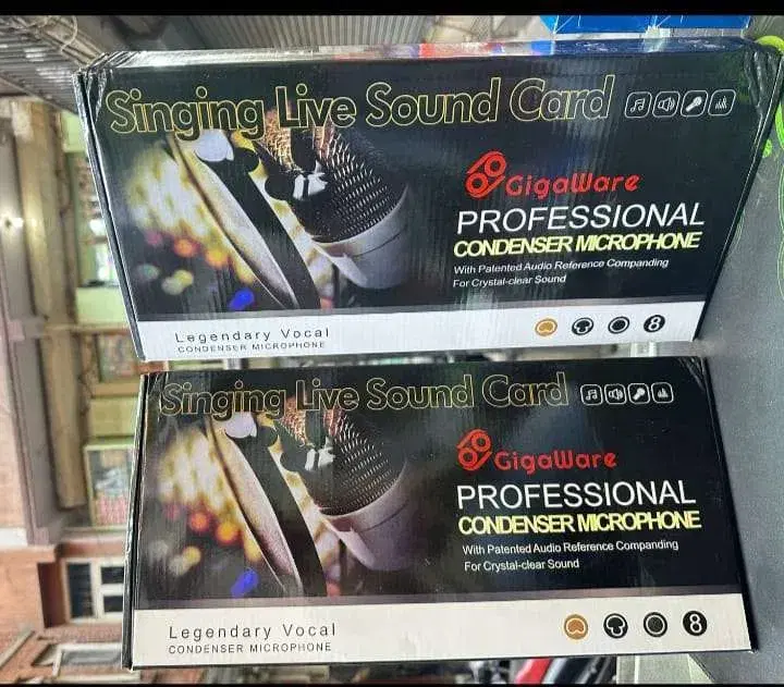 Legendary Vocal Professional Condenser Microphone Kit With Gigaware Mic || Singing Live Sound Card.