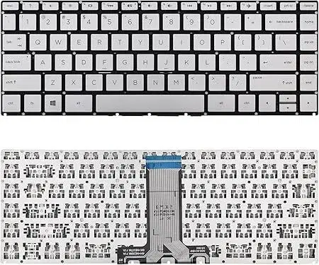 Laptop Keyboard for HP Pavilion 14-BS With Backlight-Silver || Laptop Internal Keyboard.