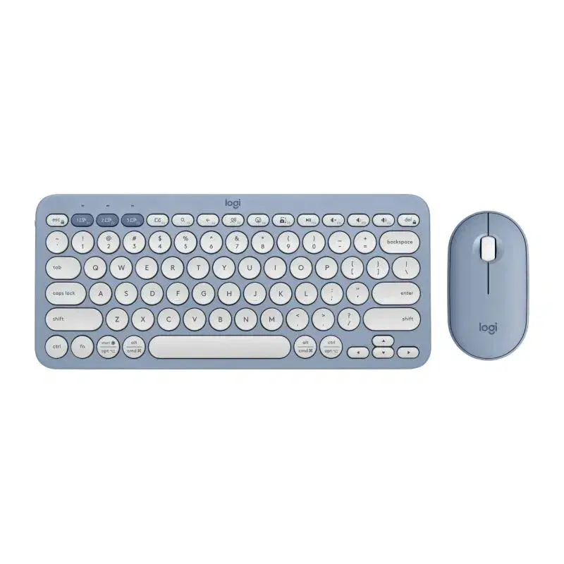 Logitech Pebble 2 Wireless Keyboard and Mouse Combo - Tonal Blue.