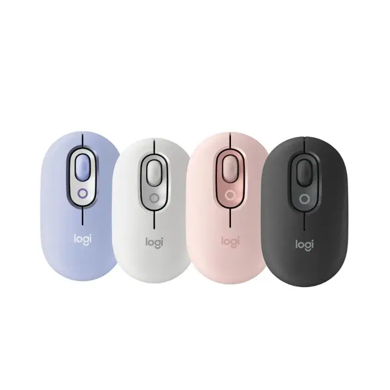 Logitech Pop Mouse With Emoji- White/Graphite/Rose/Lilac.