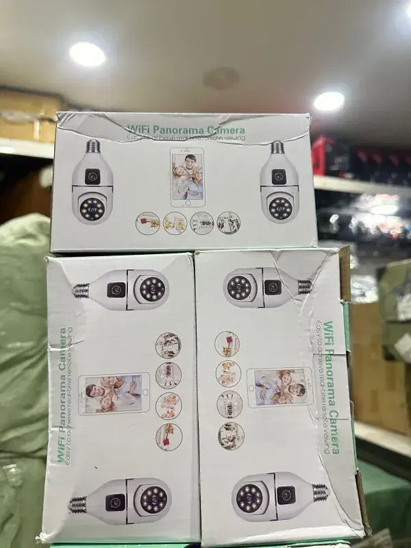 WiFi Panorama CCTV Camera || Smart Dual Lens PTZ Bulb Camera HD Camera & Colour Night Vision with Two Way Audio.