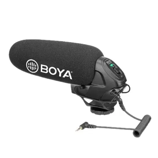 Boya BY-BM3030 On-Camera Super-Cardioid Shotgun Microphone|| Precision Directional Mic with LED-Level Display for On-Camera Use.