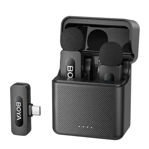 Boya BY-V30 Dual-Channel Wireless Microphone System|| Compact Dual-Mic System with USB-C Receiver & Clear Long-Range Audio.