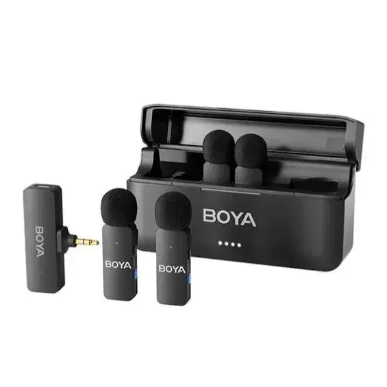 Boya BY-V4 Ultracompact 4-Channel Wireless Microphone System|| Effortless Multi-Person Audio Capture with Compact Design.