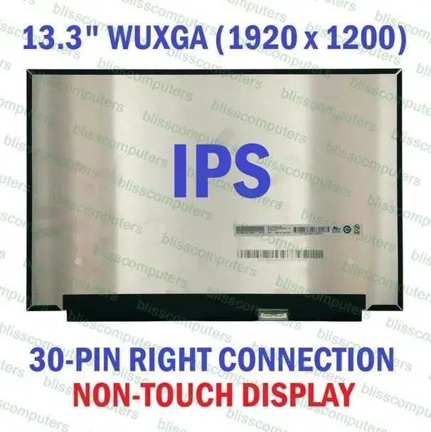 Laptop Screen-133UAN01.3 30PIN FHD+1920X1080 LCD Display LED Screen Panel Non Touch Replacement 30 Pin.
