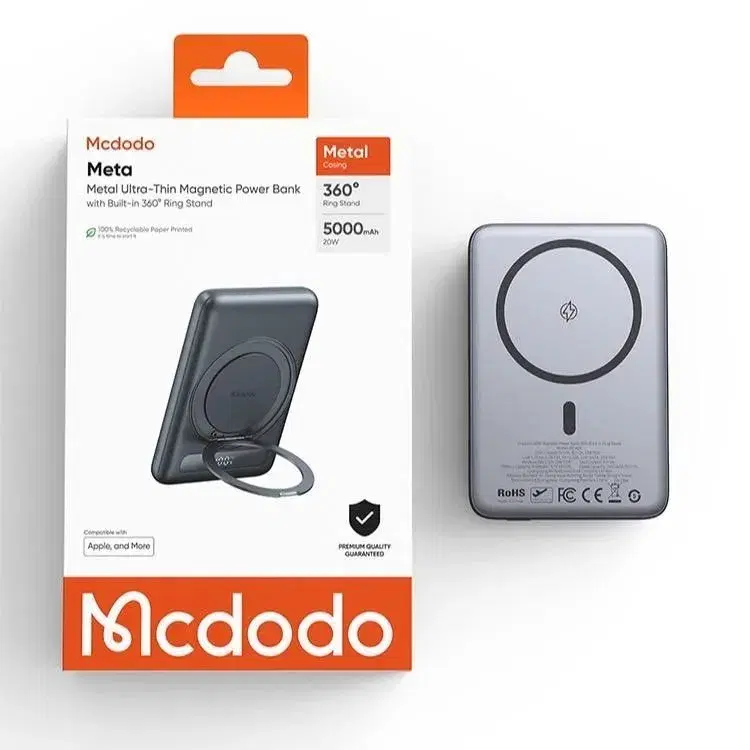 【1Yr Warranty MCDODO MC 8361 20W Digital Display Fast Charging Metal Magnetic Power Bank 5000mAh