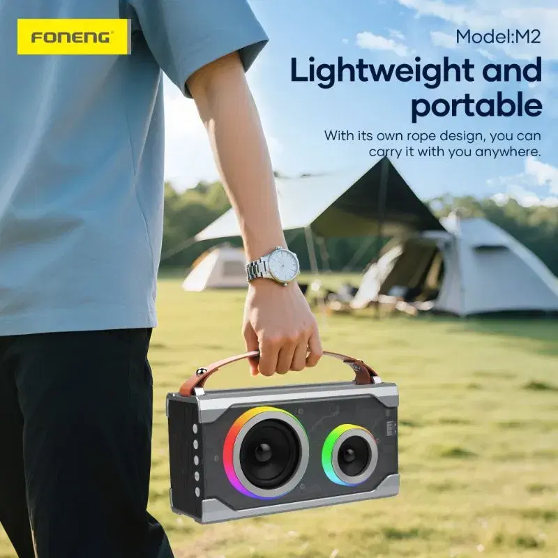 Foneng M2 Portable Colorful Light Bluetooth Speaker.