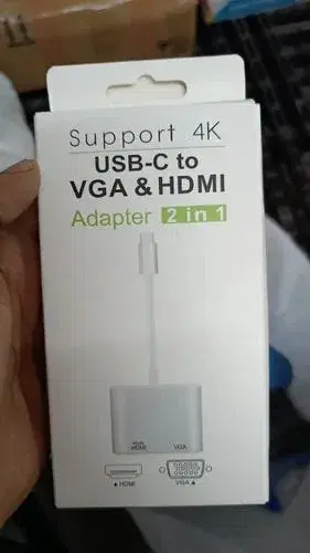 USB C to VGA & HDMI Adapter|| 2 in 1 Adapter.