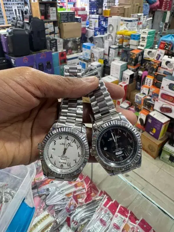 Rolex Arabic Dial Stainless Steel Strap Watches For Mens.