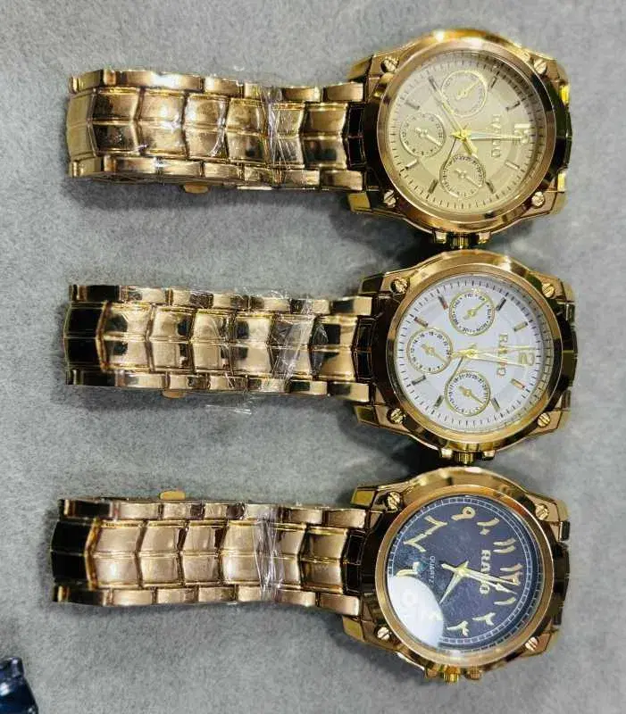 Rado Analog Quartz Round Dial Stainless Steel Strap Watches For Mens.