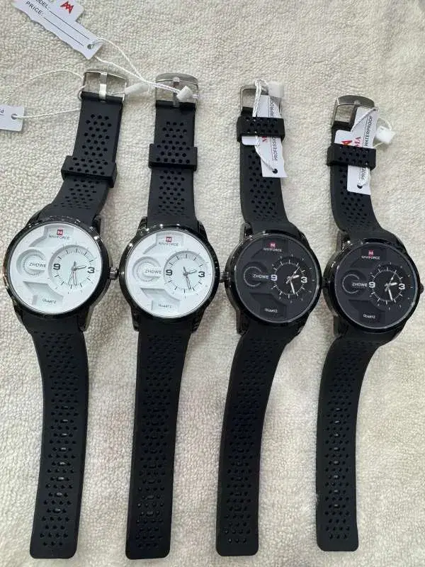 NaviForce Quartz Round Dial With Rubber Belt Watch For Mens.