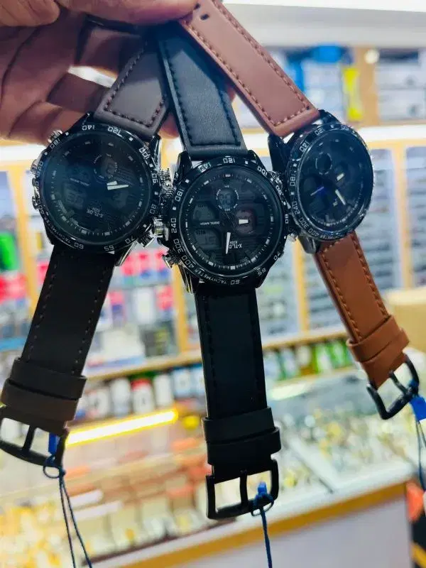 Luxury Quartz Digital Sport Watch With leather For Mens.