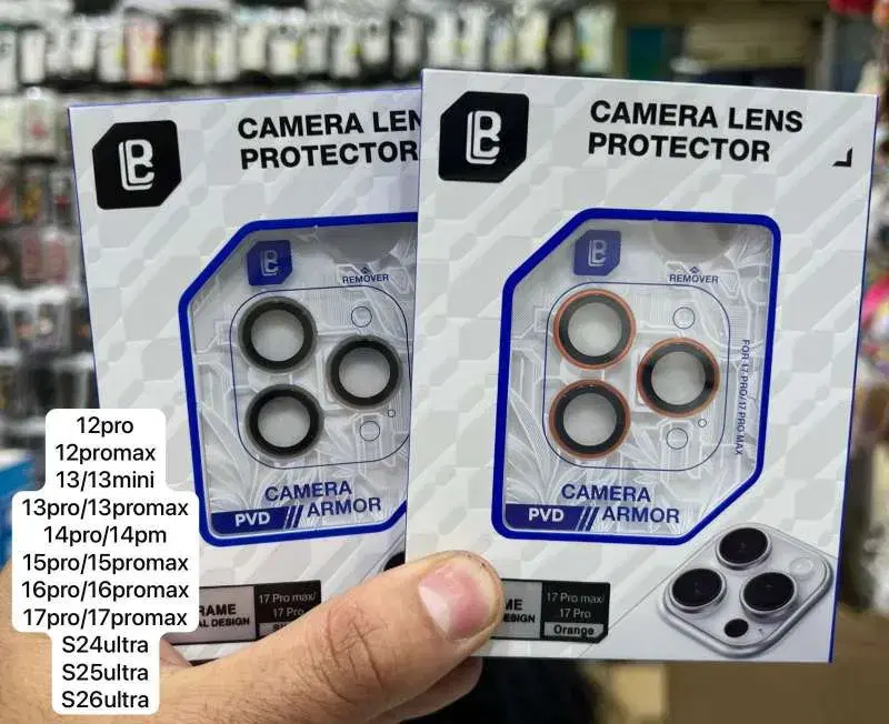 orange colored camera lens protector set for the iPhone 17 Pro/17 Pro Max