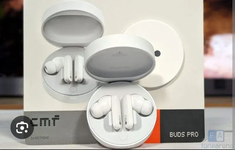 CMF by Nothing Buds Pro wireless earphones in a light grey color.