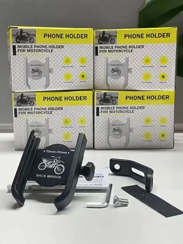 Mirror design Quality Aluminum Alloy Metal bike Motorcycle Mobile Phone Bracket Mobile Phone Holder 03-H1