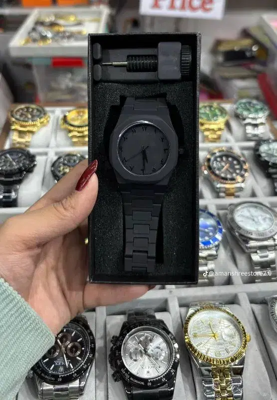 【versatile style】【Very good-looking】Trending product for Arab and Middle Eastern markets - Black matte oil-resistant plastic men's quartz watch