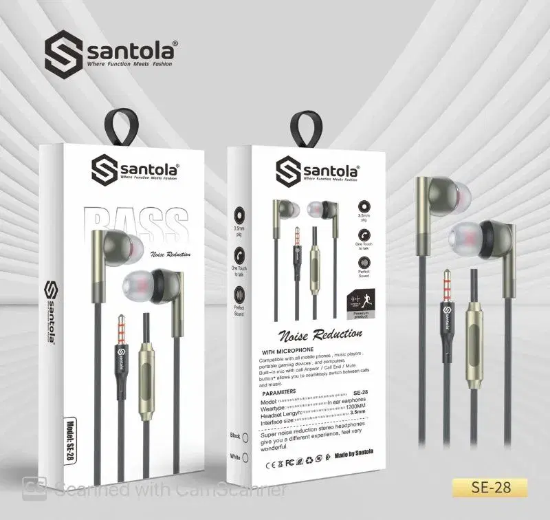 Santola Model: SE-28 in-ear earphones