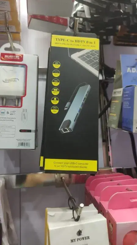 8-in-1 Type-C to HDTV Multi-function USB Hub.