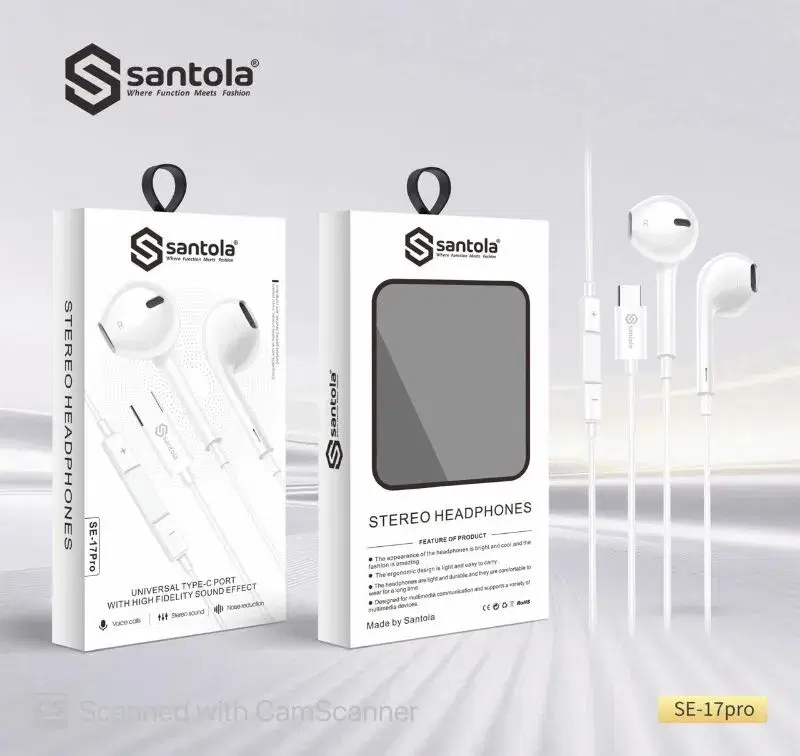 Santola SE-17Pro Stereo Headphones with a Type-C port